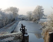 Winter 1 Heavy hoar frost at Stoke Top lock, nr Bromsgrove.